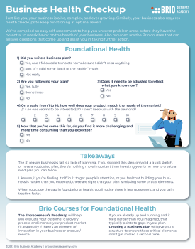 Business Health Checkup Checklist
